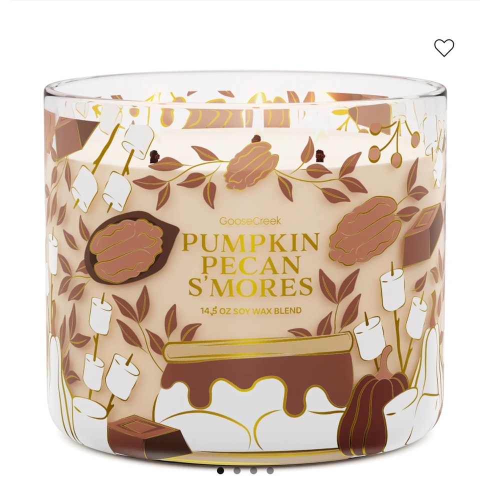 🍁🍂 GC Pumpkin Pecan S'mores 3-Wick Candle NEW